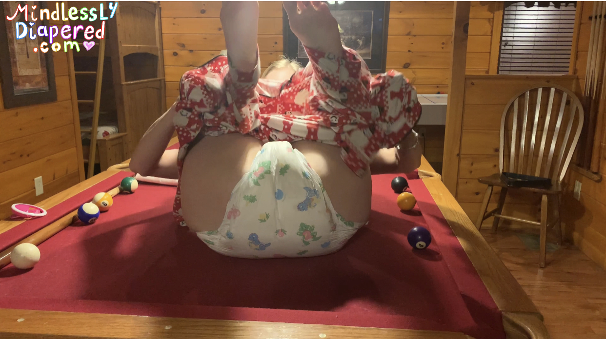 Poopy Diaper Change On The Pool Table! 